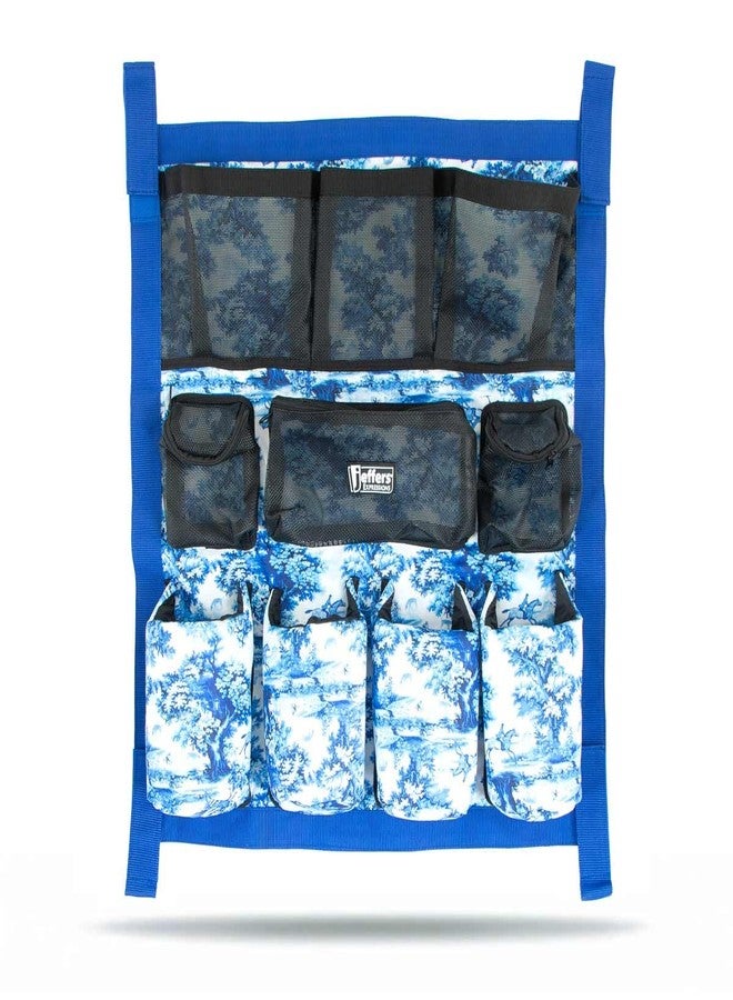 Jeffers Expression Trailer Door Caddy - Equestrian Tack Organizer for Horse Supplies, Grooming Tools, Water Bottle - Padded Pockets with Hanging Straps for Stalls & Barns - Equestrian Toile - Image 1